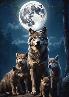 Wolves Family Wolf