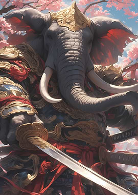 Japanese Elephant Samurai