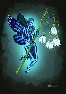 Skeleton and Snowflakes