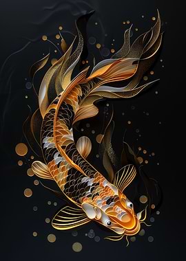 Gold Koi Fish
