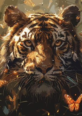 Tiger and Butterfly