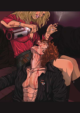 Young couple at a party