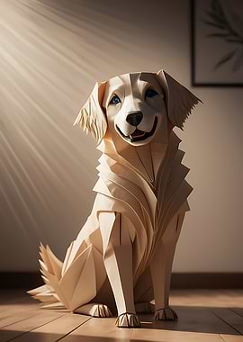 Golden Retriever Origami