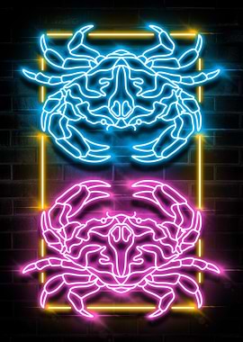 CRABS NEON SIGN ART