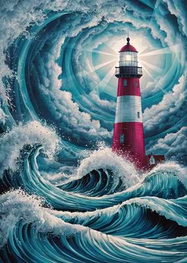 Lighthouse Ocean Light