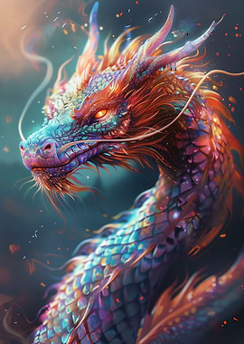 Fantasy Cosmic Dragon