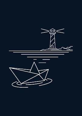 Paper Boat Lighthouse
