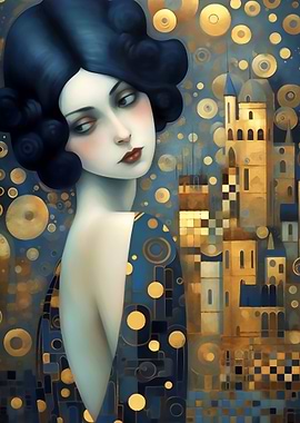 Abstract Gold Allure Woman