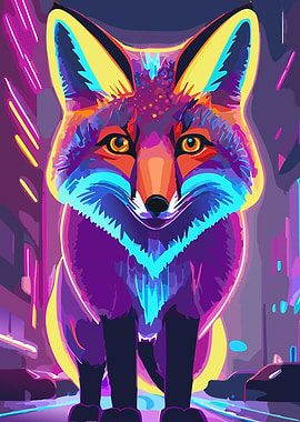 Fox in Neon Street