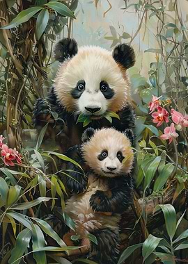 Pandas and Orchids