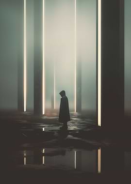 Foggy Forest of Lights