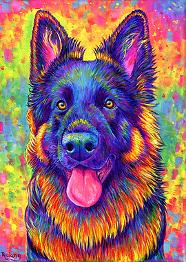 Rainbow German Shepherd