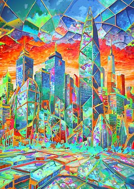 Cityscape Abstract Art