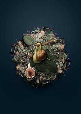 Vintage Fig Fruit Wreath