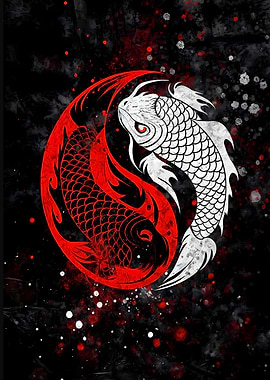 abstract koi fish