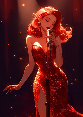 Redhead Sexy Sing Model