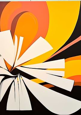 Abstract orange flower