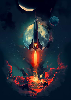 Epic Space Rocket Launch