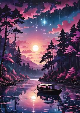 Sunset landscapes Anime