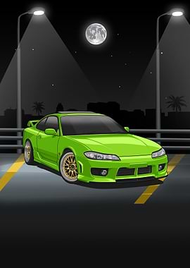 nissan silvia s15 green