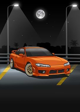 nissan silvia s15 orange
