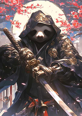 Lazy Samurai Sloth Sakura