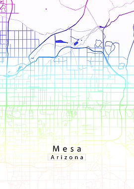 Mesa Arizona City Map