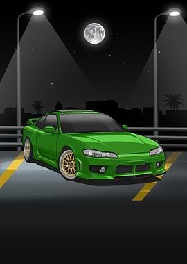 nissan silvia s15 green