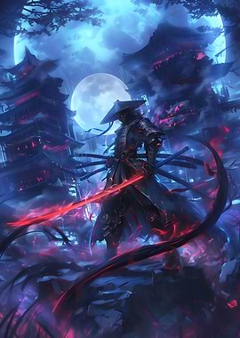 Blue Midnight Samurai