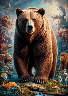 Surreal Grizzly Bear