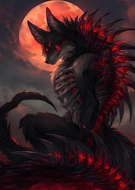 Black Skeleton Kitsune