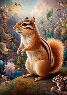 Surreal Chipmunk Safari