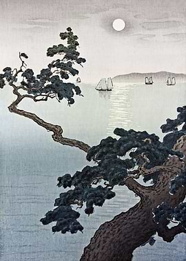 Full Moon at Akashi Beach