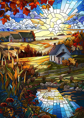 Stained Glass Countryside