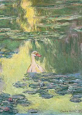 Waterlilies Monet Duck