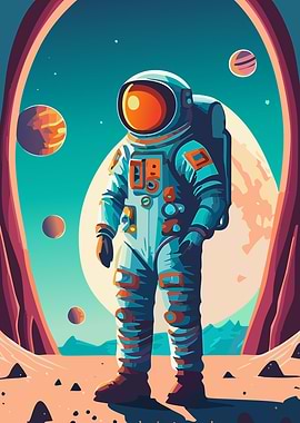 Astronaut on Alien World