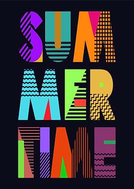 Summer Type Art With Color