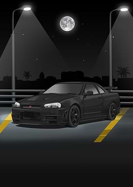 Nissan Skyline R34 black