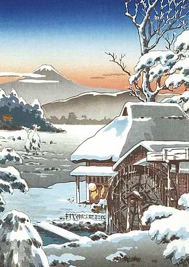 Snowy Farmyard in Yaizu