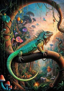 Surreal Iguana Safari