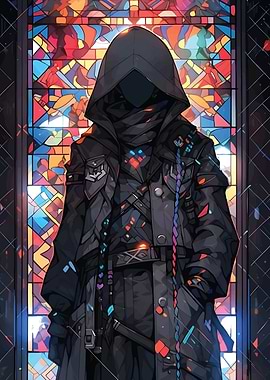 i am atomic Stained Glass