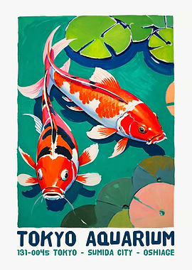Koi Fish Aquarium Poster