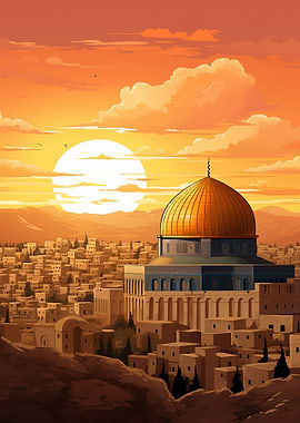 Jerusalem City by Sunset