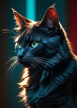 Black Cat Emerald Eyes