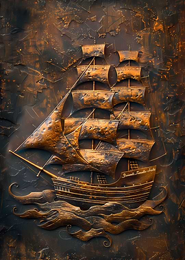 Sailing boat in ocean