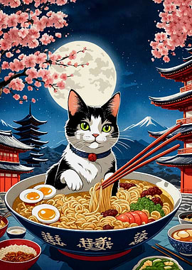 cat ramen japan