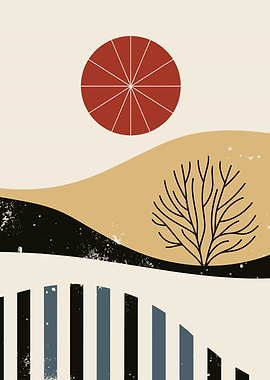 Abstract Modern Boho Art