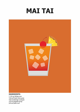 mai tai cocktail minimalis