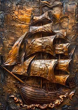 Majestic sea sailing ship