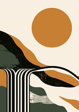 Abstract Desert Oasis